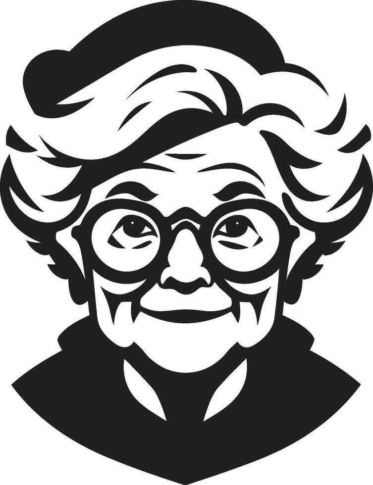 Senior Womens Timeless Beauty in Vector Aging with Elegance Old Women Vector Silhouettes