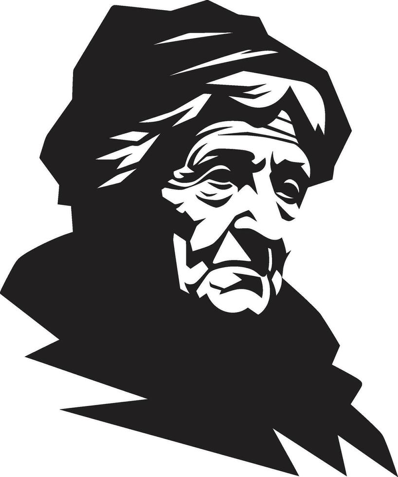 Capturing Senior Citizens Old Women Vectors Celebrating Elegance in Vector Old Women