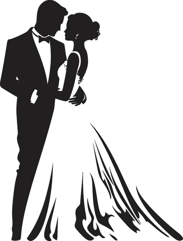 Elegant Marriage Vector Art for Invitations Lovebirds in Vector Wedding Illustrations