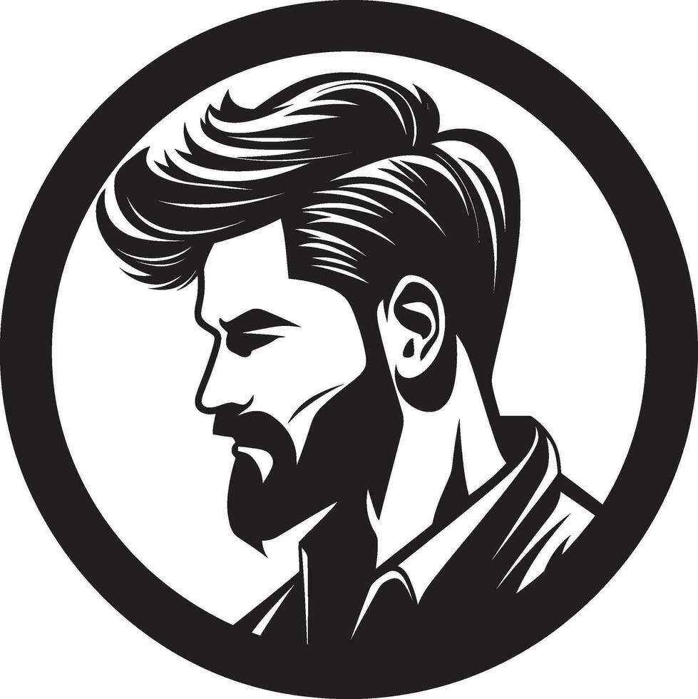 reflejando excelencia un vector ilustración de un Barbero tienda logo elaboración tu Mira un vector diseño para pelo peinado productos