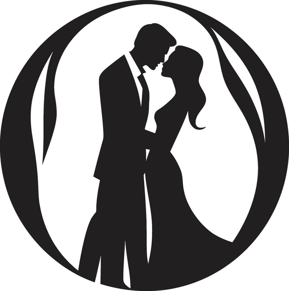 Rustic Wedding Vector Illustrations Vector Bride and Groom Portrait