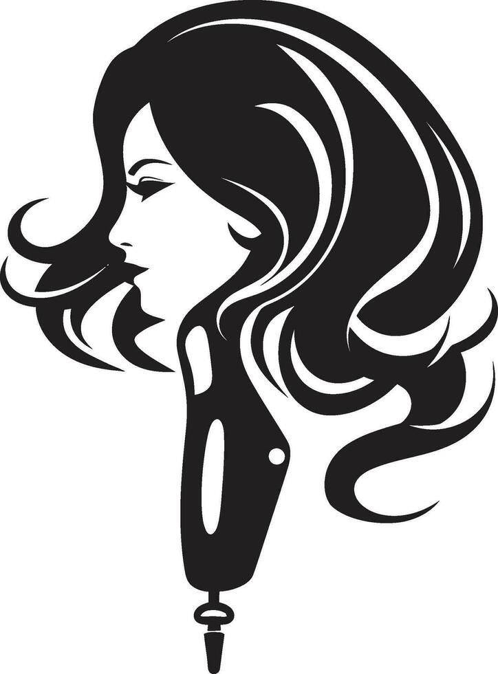 Modern Hair Dryer with Unique Design Features Elegant Hair Blower Clipart for Sophisticated Designs vector