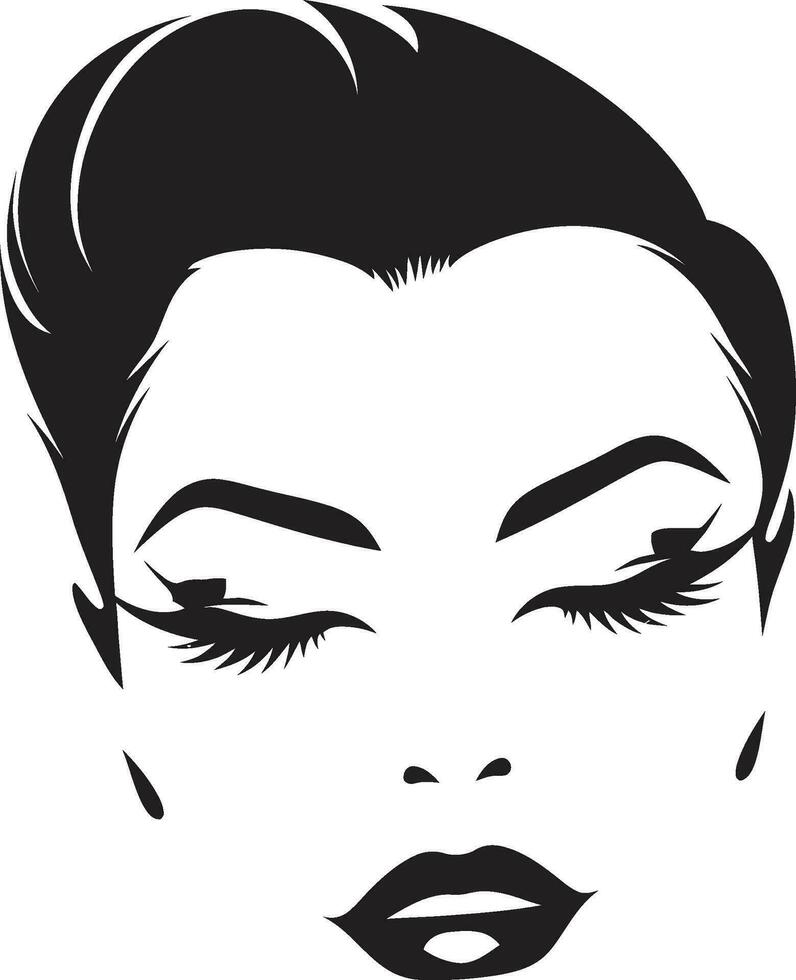 Plantilla en blanco de gráfico de cara de artista de maquillaje realista.  ilustración vectorial 3691611 Vector en Vecteezy