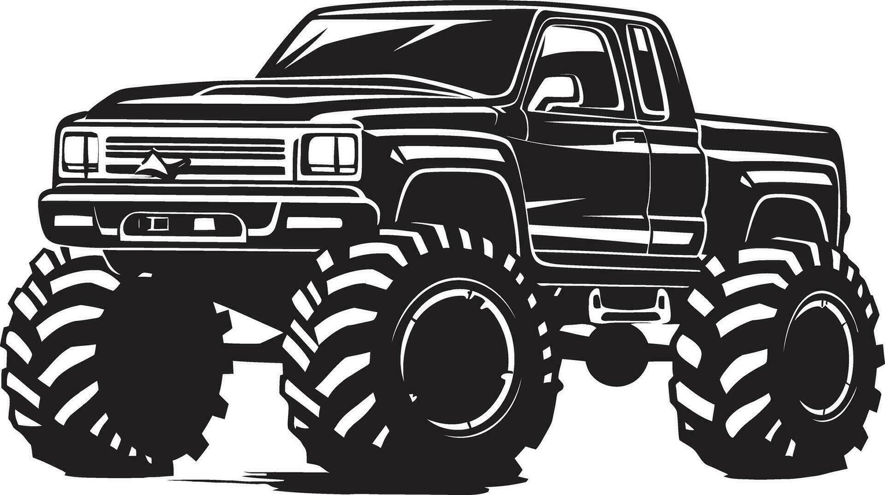 Customized Power Monster Truck Vector Graphics Sleek Motorbike Vector Art A Design Showcase