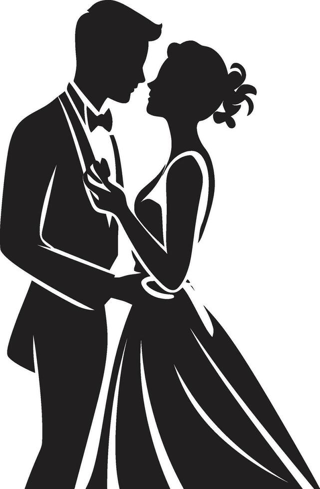 Vector Bride and Groom Portrait Wedding Venue Vector Graphics