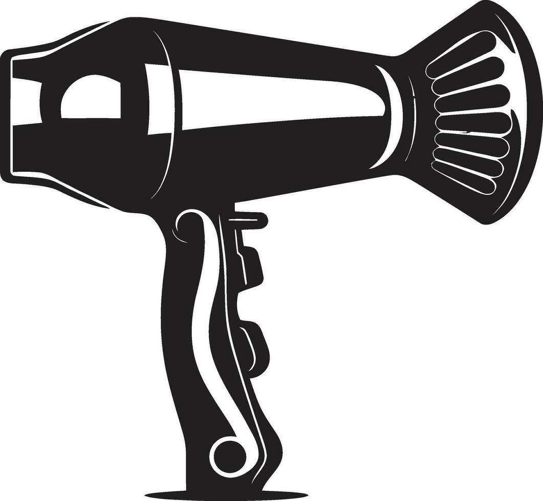 Hair Dryer with Personality Expressive Vectors Hair Styling Device Illustration with Style
