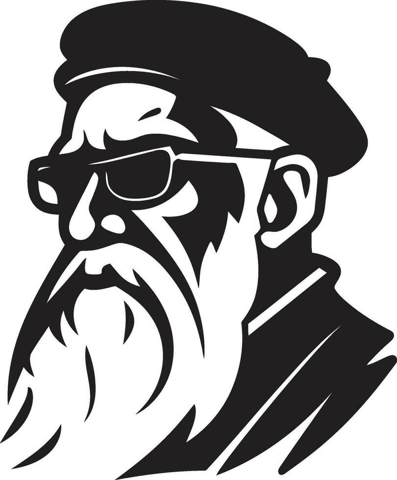 Age Defying Gentleman Portrait Senior Citizen with a Story vector