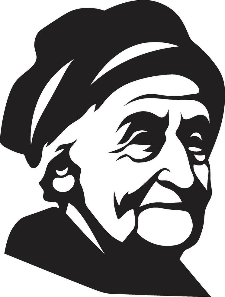 Vintage Portraits of Senior Women Celebrating Age Old Women Vector Illustrations