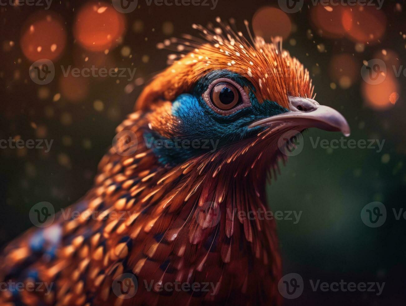 Pheasant bird portrait AI Generated photo