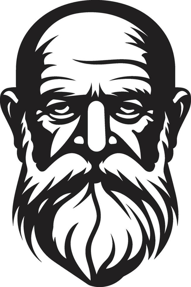 Antique Style Senior Gentleman Old Man with Vintage Charm vector