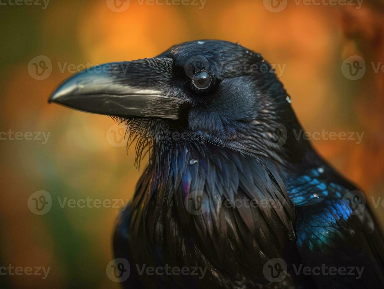 Rook bird portrait AI Generated photo