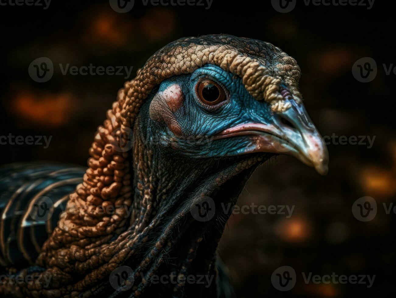 Turquía pájaro retrato ai generado foto