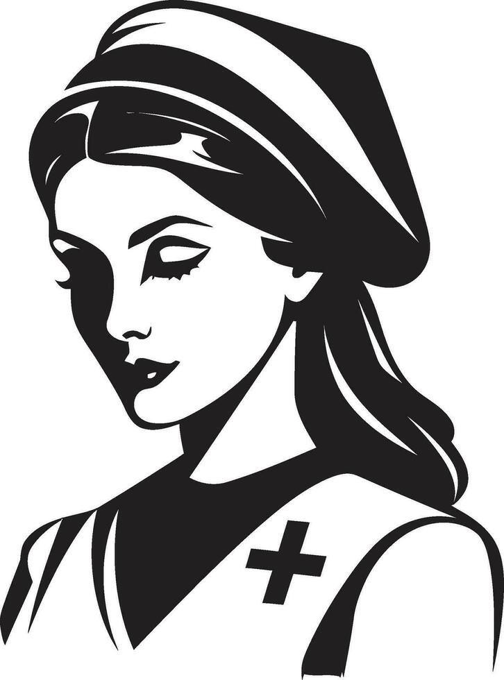 Nurse Vectors Visualizing Dedication in Pixels Nurse Silhouettes Artistic Appreciation of Heroes