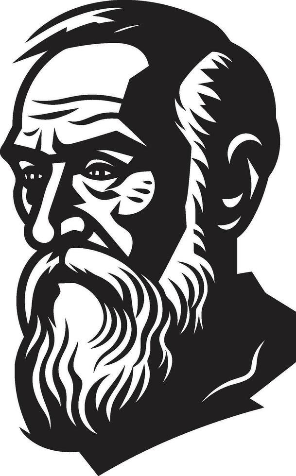 Senior Gentleman in Antique Style Grandpas Classic Cartoon Design vector