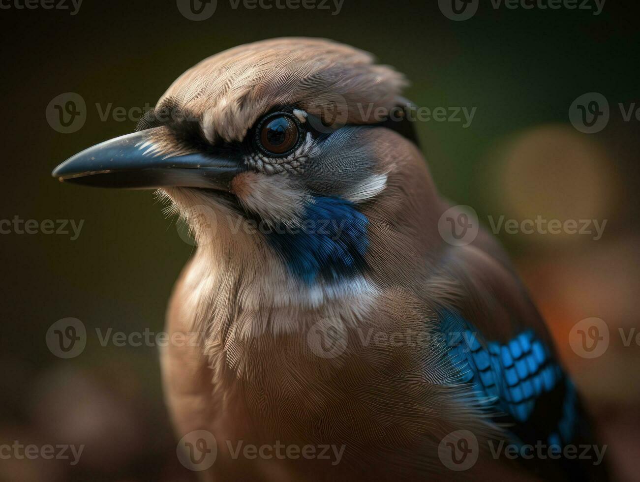 arrendajo pájaro retrato ai generado foto