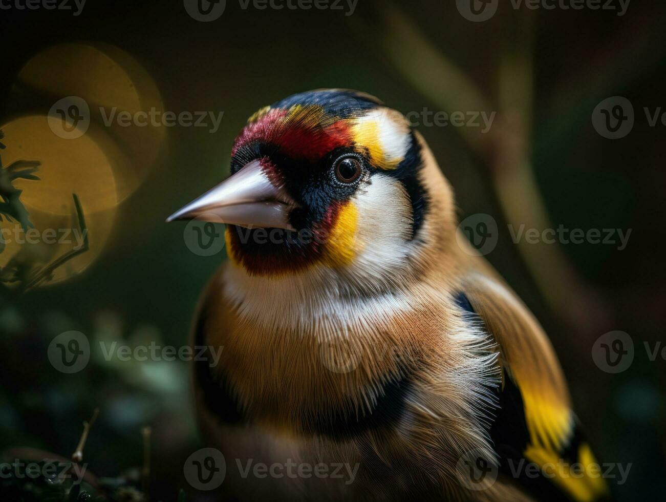 Goldfinch bird portrait AI Generated photo