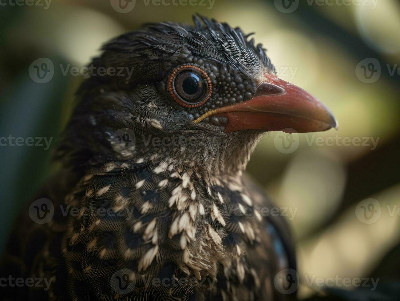 Quelea bird portrait AI Generated photo