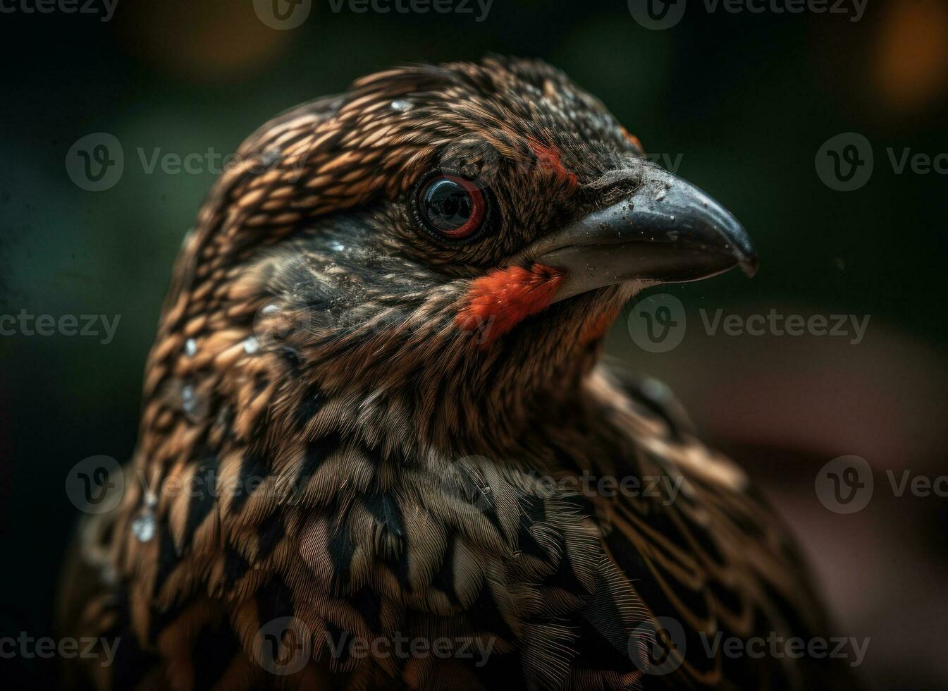 Quelea bird portrait AI Generated photo