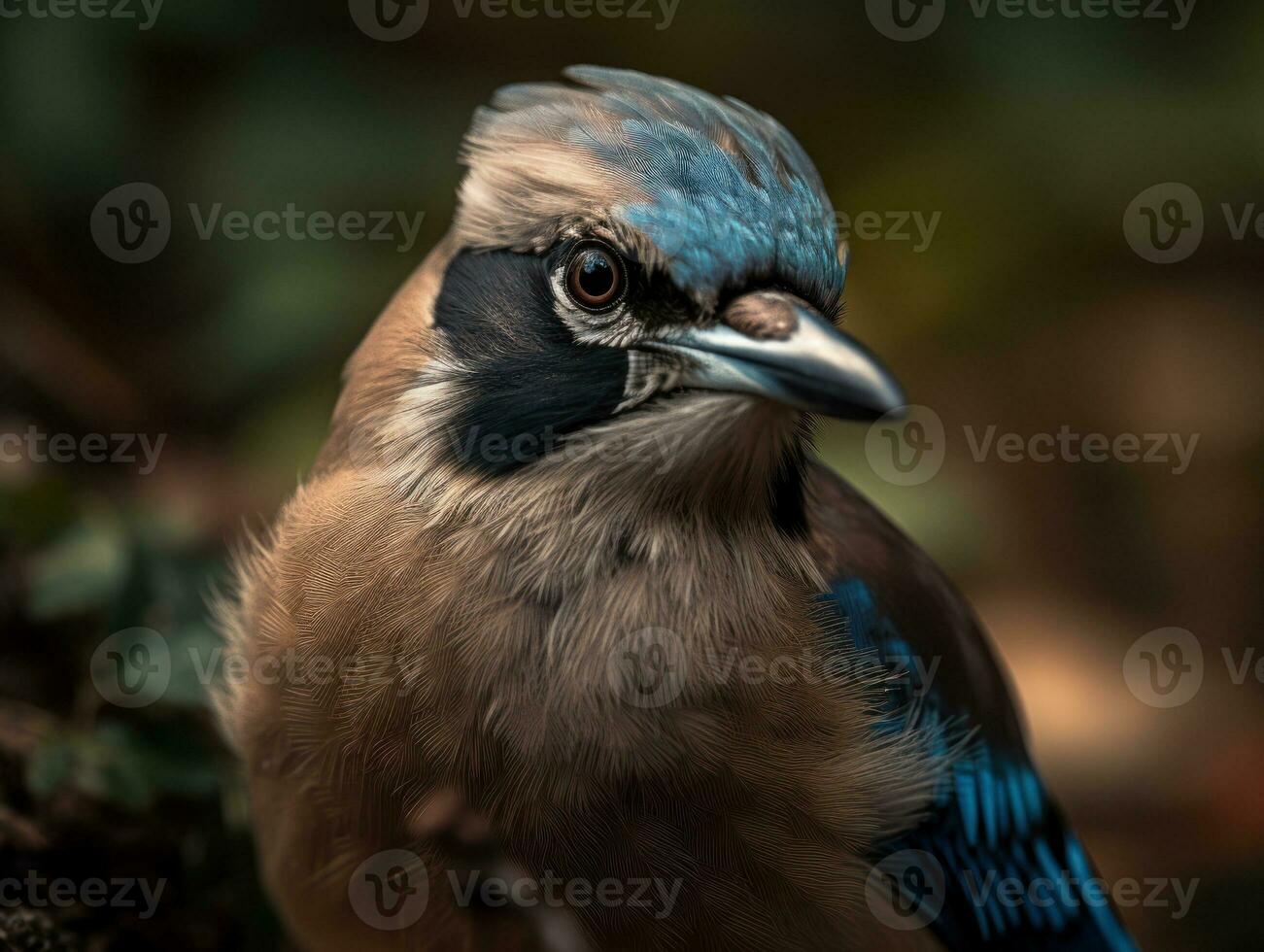 arrendajo pájaro retrato ai generado foto