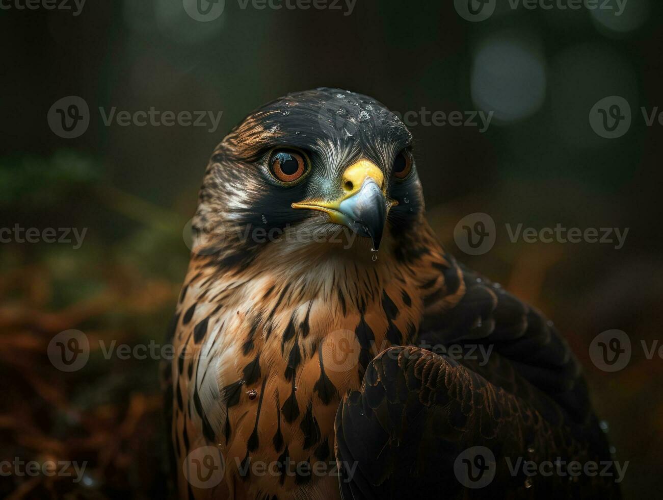 halcón pájaro retrato ai generado foto