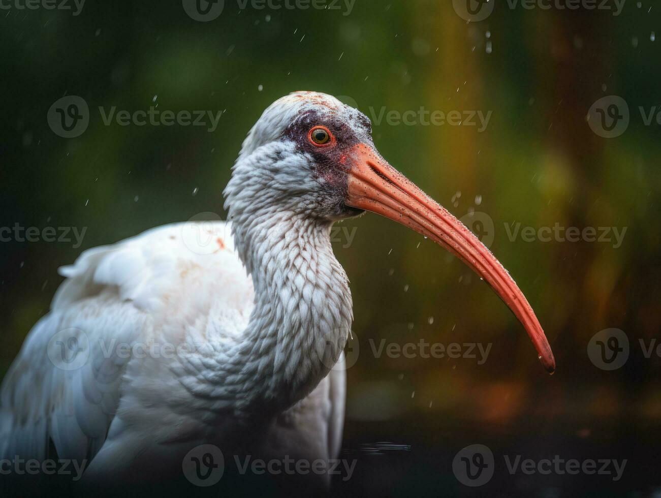 Ibis bird portrait AI Generated photo