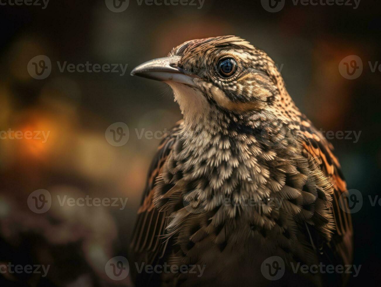 Lark bird portrait AI Generated photo