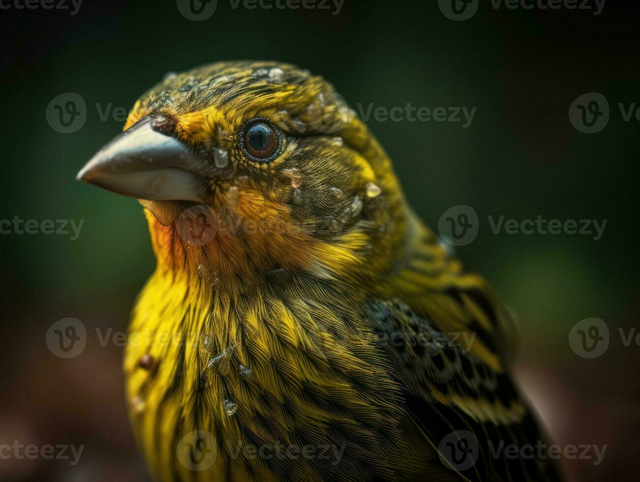 Finch bird portrait AI Generated photo