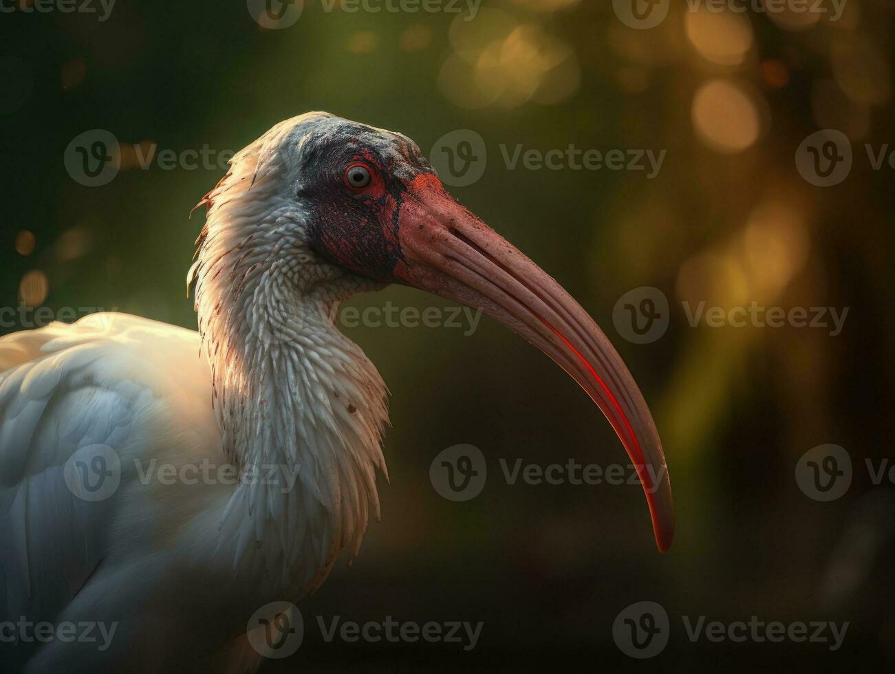 Ibis bird portrait AI Generated photo