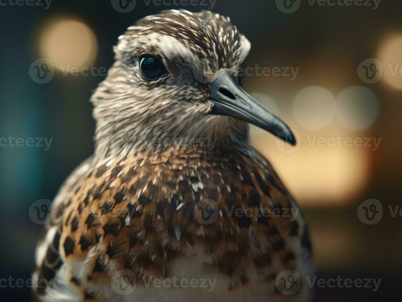 lavandera pájaro retrato ai generado foto