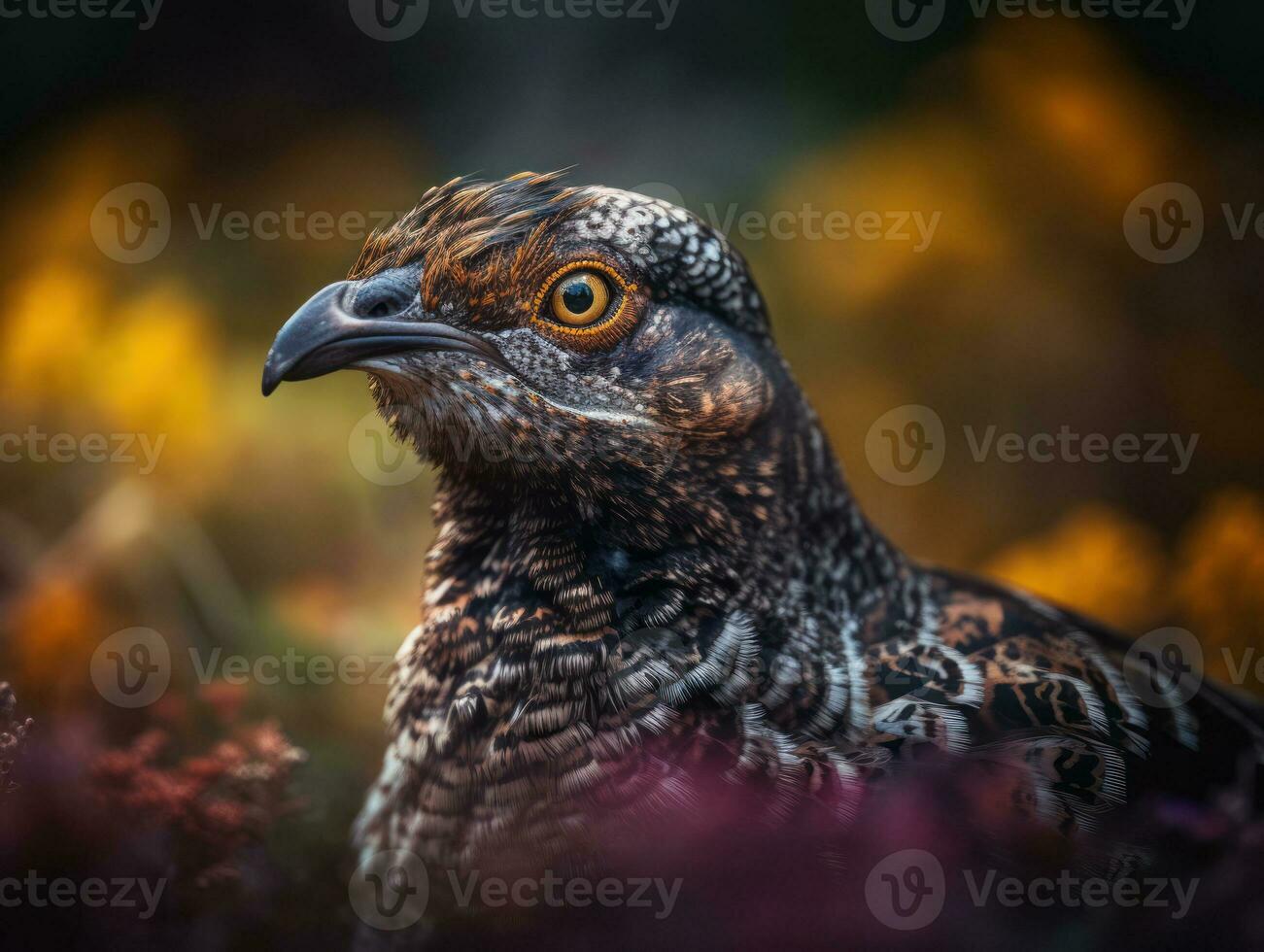 Grouse bird portrait AI Generated photo