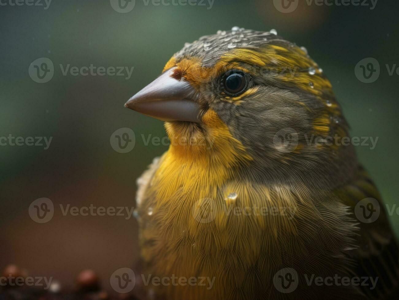 Finch bird portrait AI Generated photo