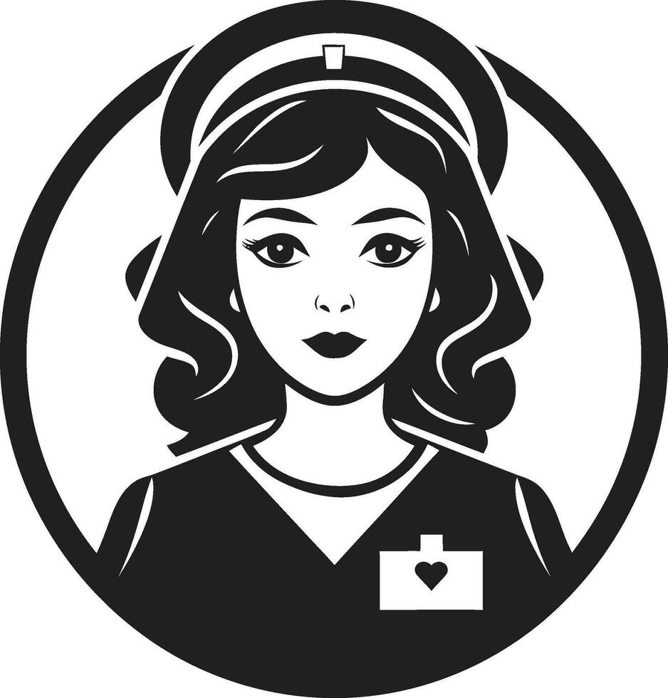 Nurse Icons Aesthetic Reflections on Healthcare Nurse Vector Illustration Artful Healing Hands
