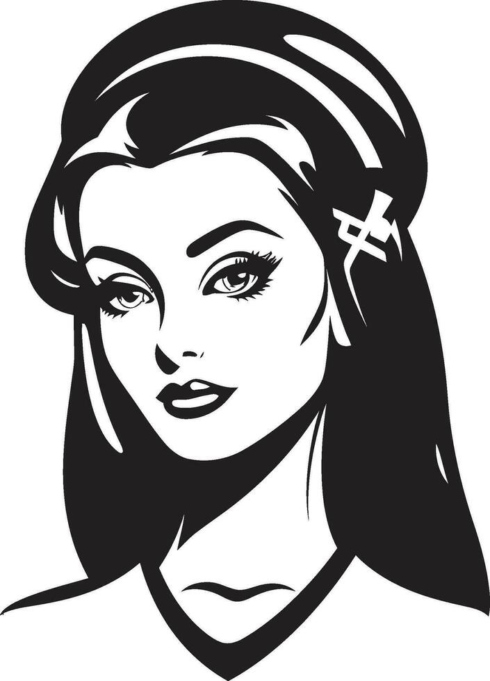 Nurse Icons Graphic Homage to Frontline Heroes Nurse Characters in Vector Form Artistic Tributes