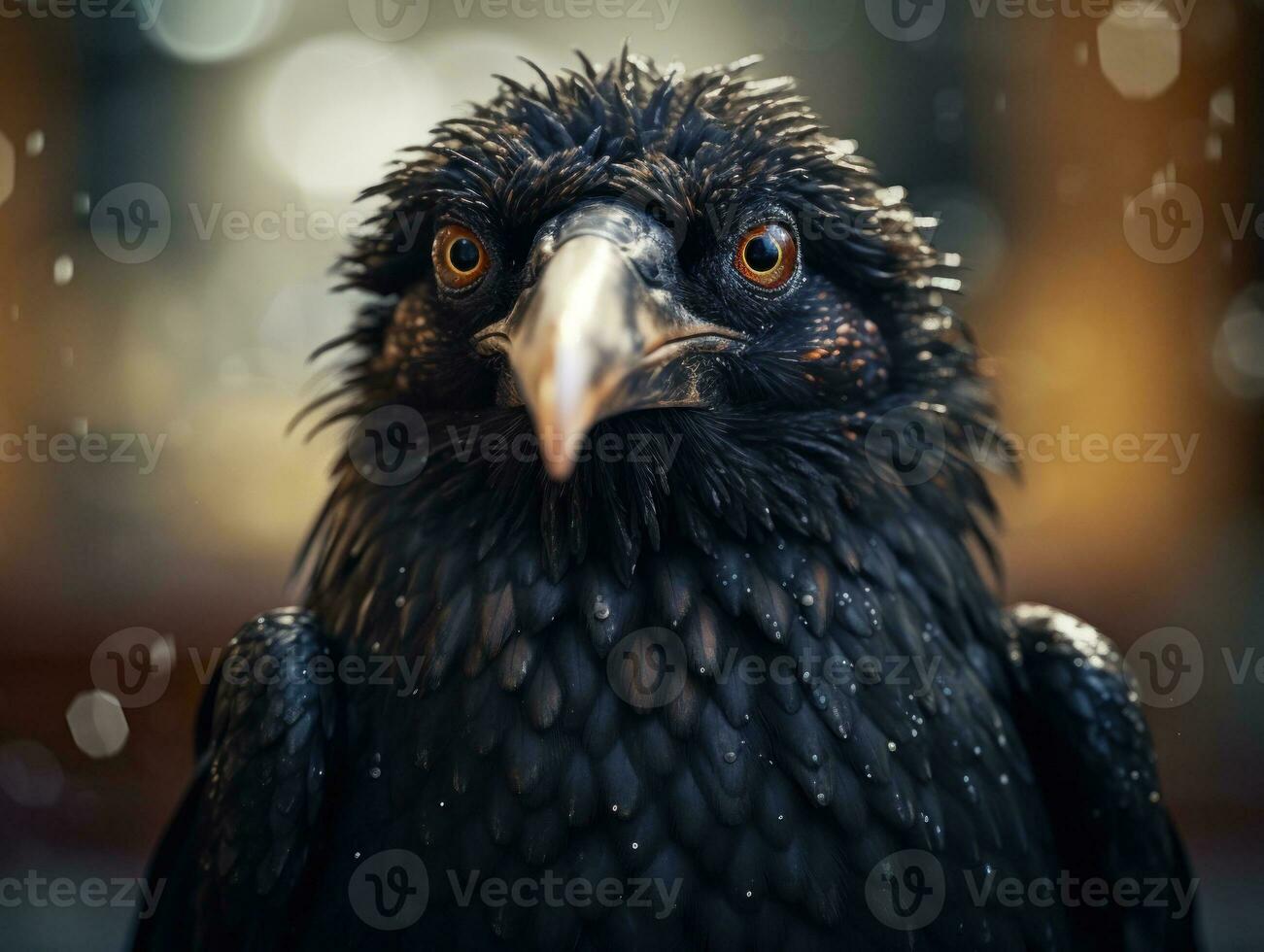 Rook bird portrait AI Generated photo