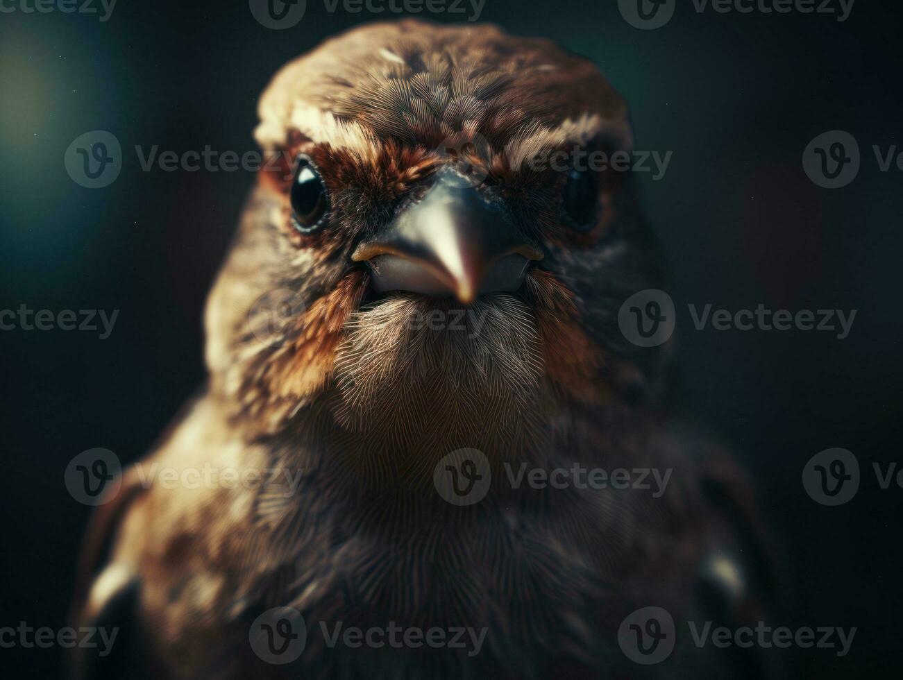 Sparrow bird portrait AI Generated photo