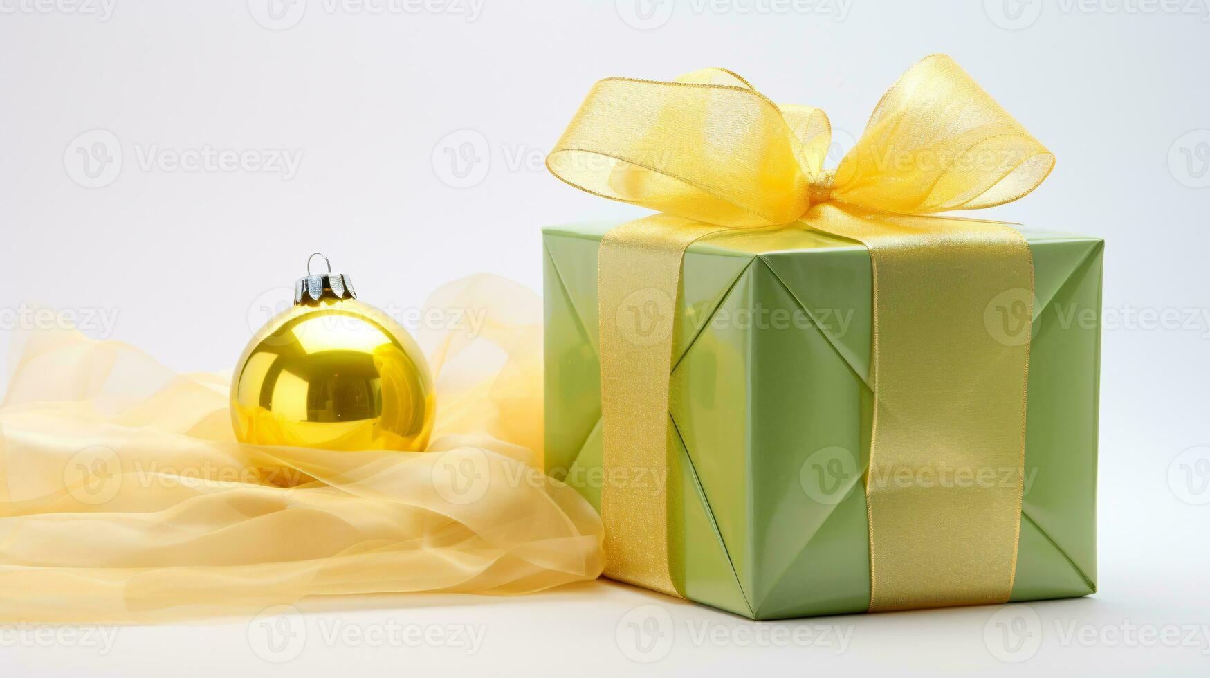 ai generative  Beautifully wrapped christmas gift, present in multiple colors with beautiful backgrounds to elevate them photo