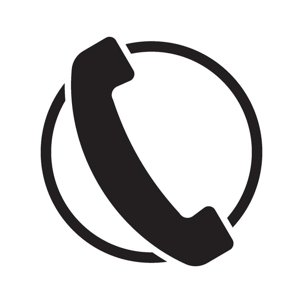 Telephone receiver icon vector