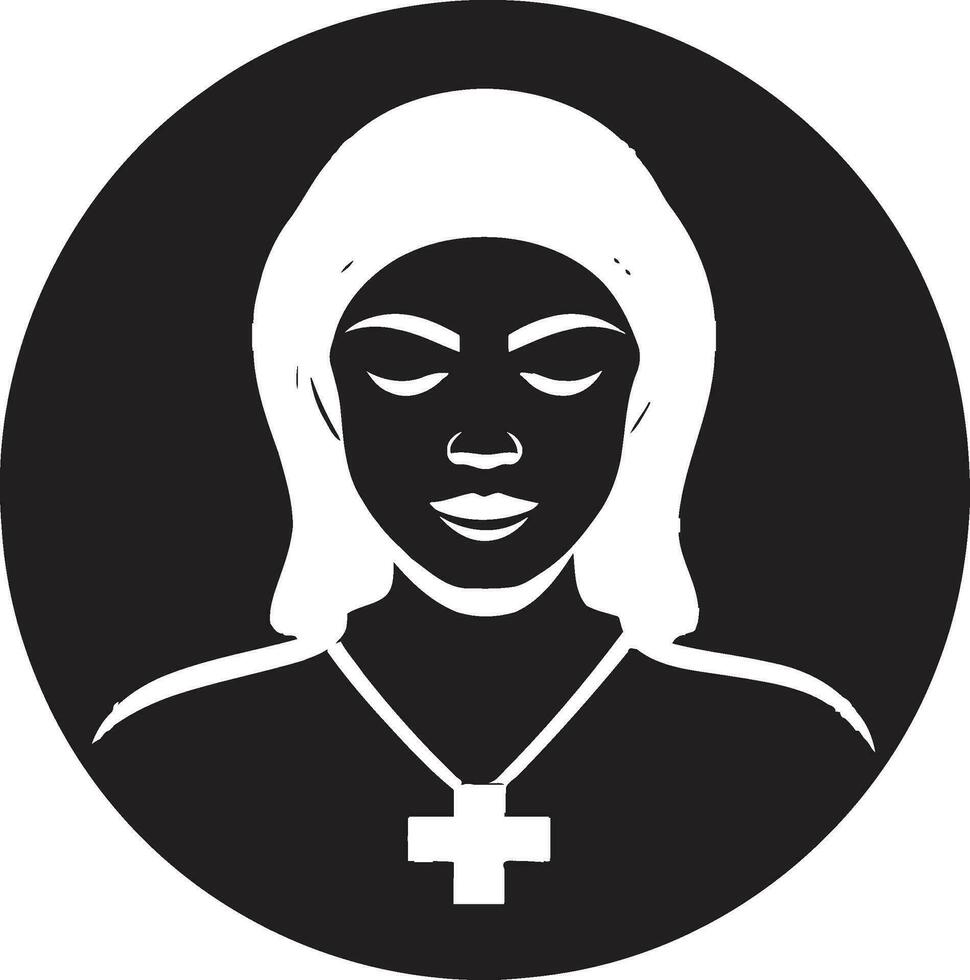 Nurse Icons Aesthetic Homage to Healthcare Nurse Vector Illustration Healing Hands in Art