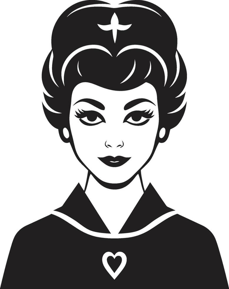 Nurse Illustrations in Contemporary Design Nurse Characters Artistic Tributes to Care vector