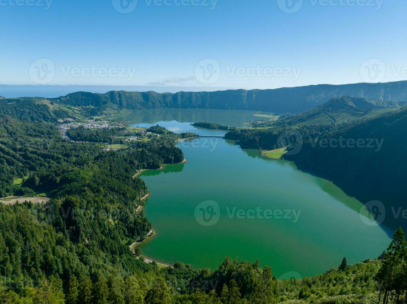 miradouro da vista hacer rei - azores, Portugal foto