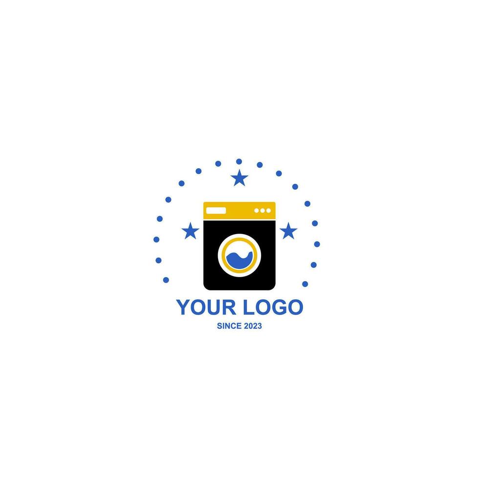 logo or icon for laundry service vector