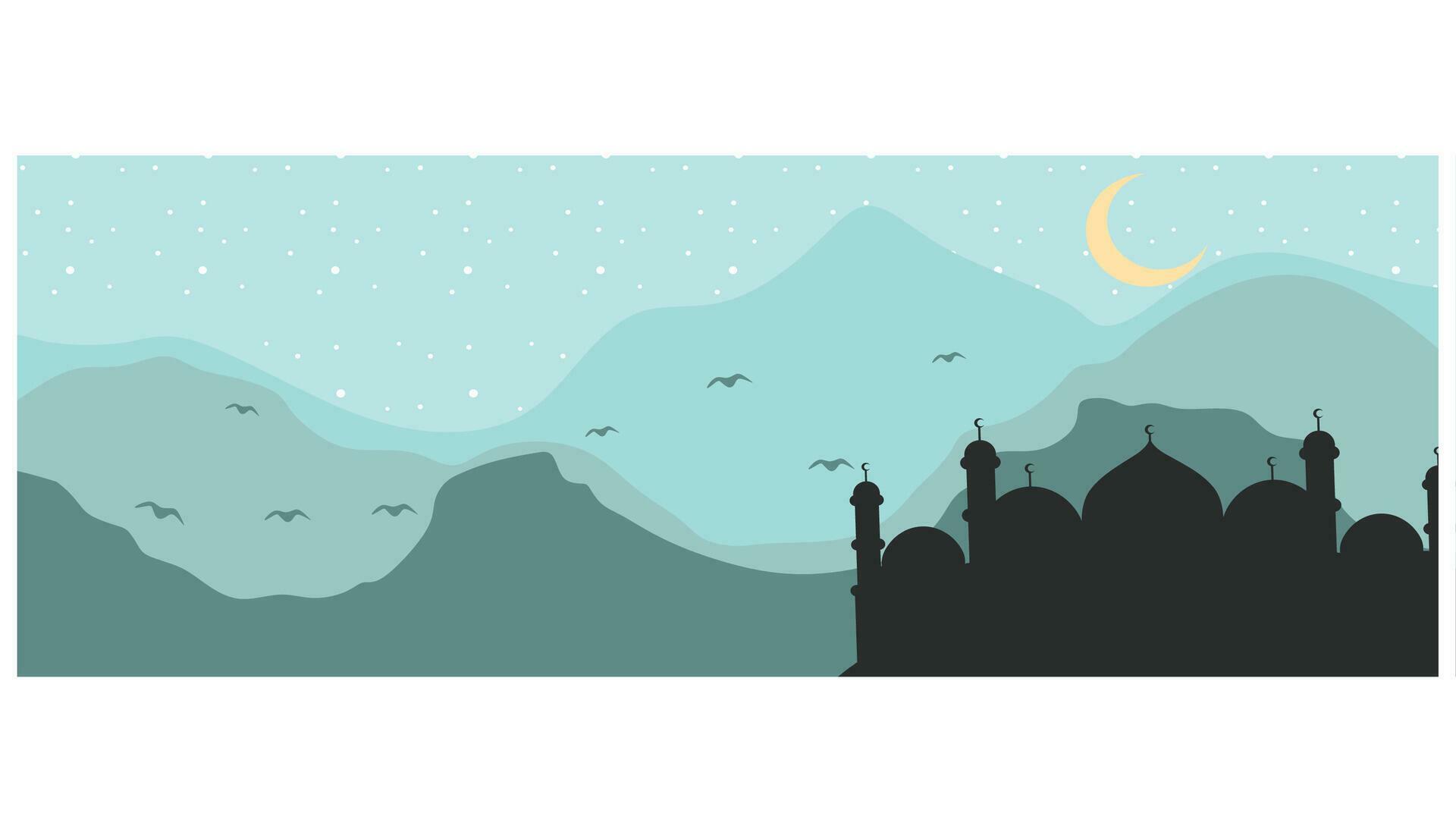 mosque background blue 34093586 Vector Art at Vecteezy