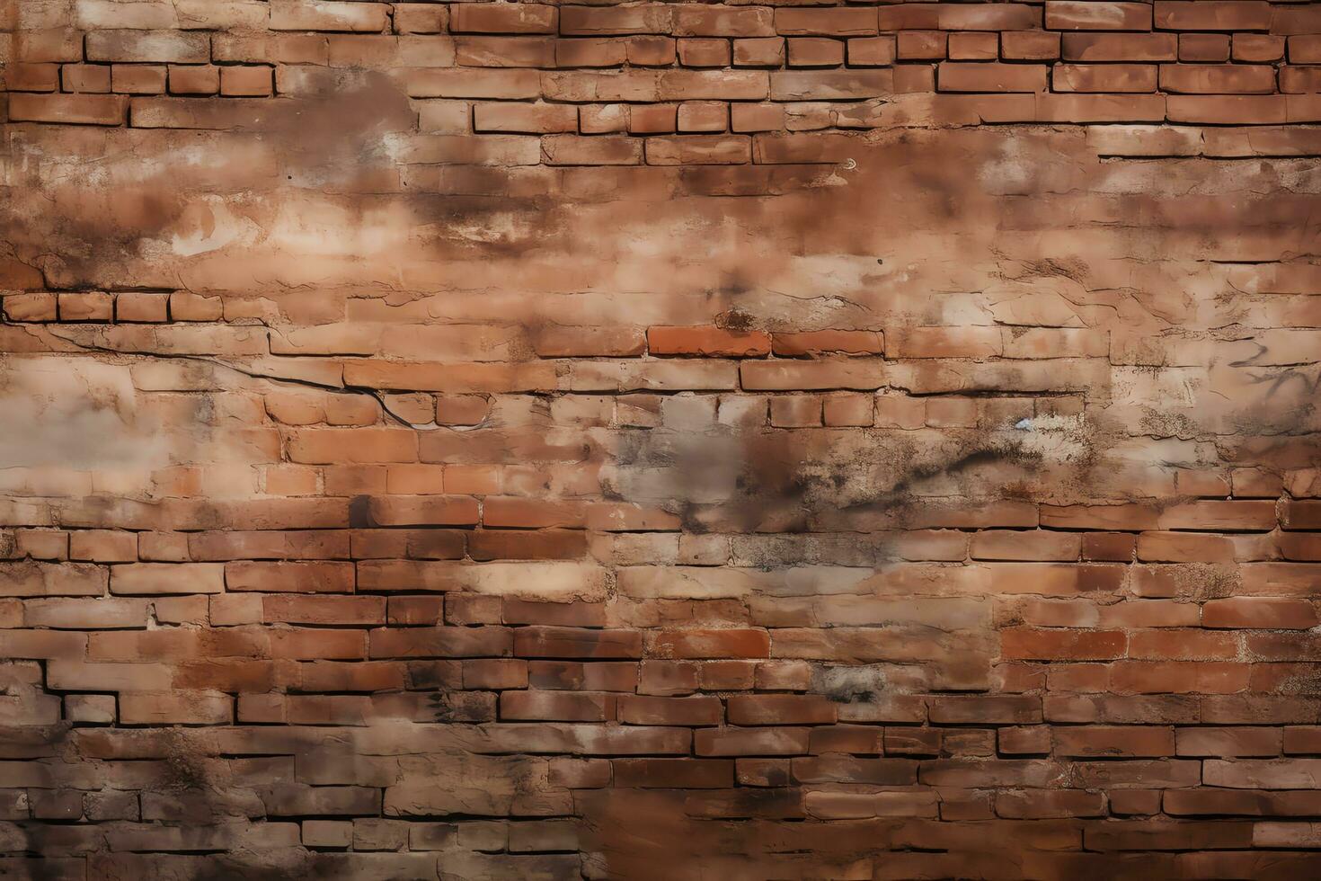 Weathered Look bricks texture, AI Generated photo