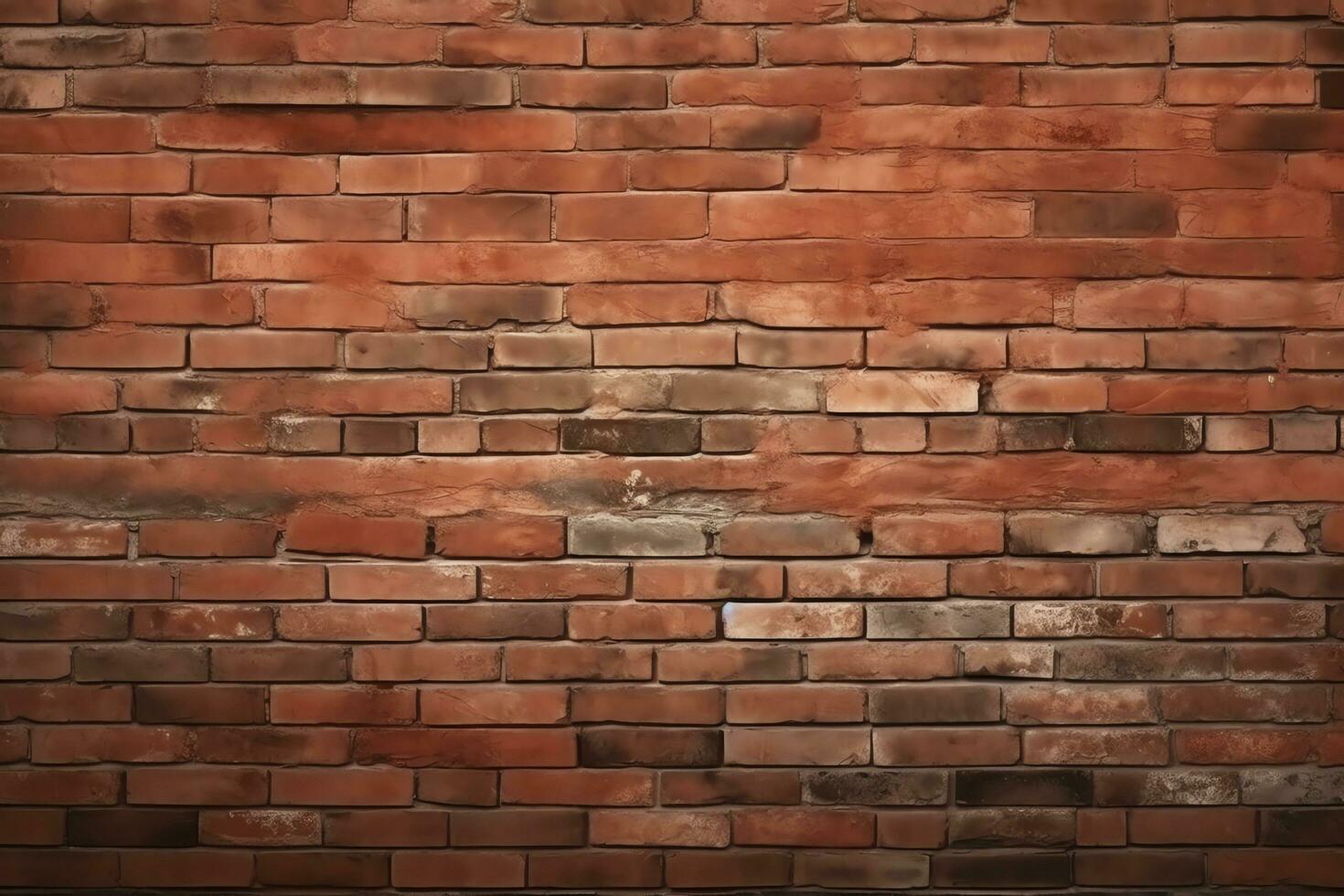 Antique Red bricks texture, AI Generated photo