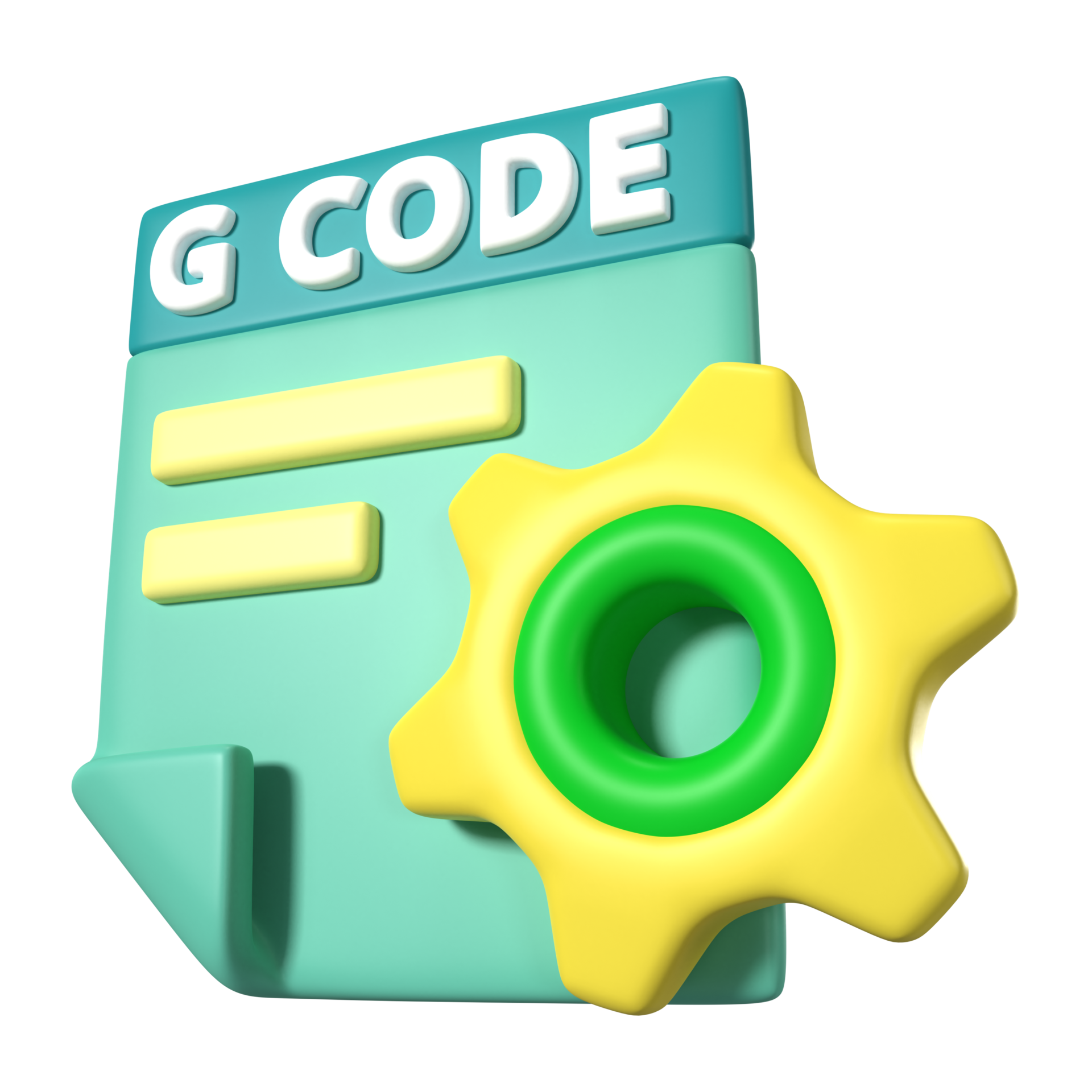 G Code File 3D Illustration Icon 34093869 PNG