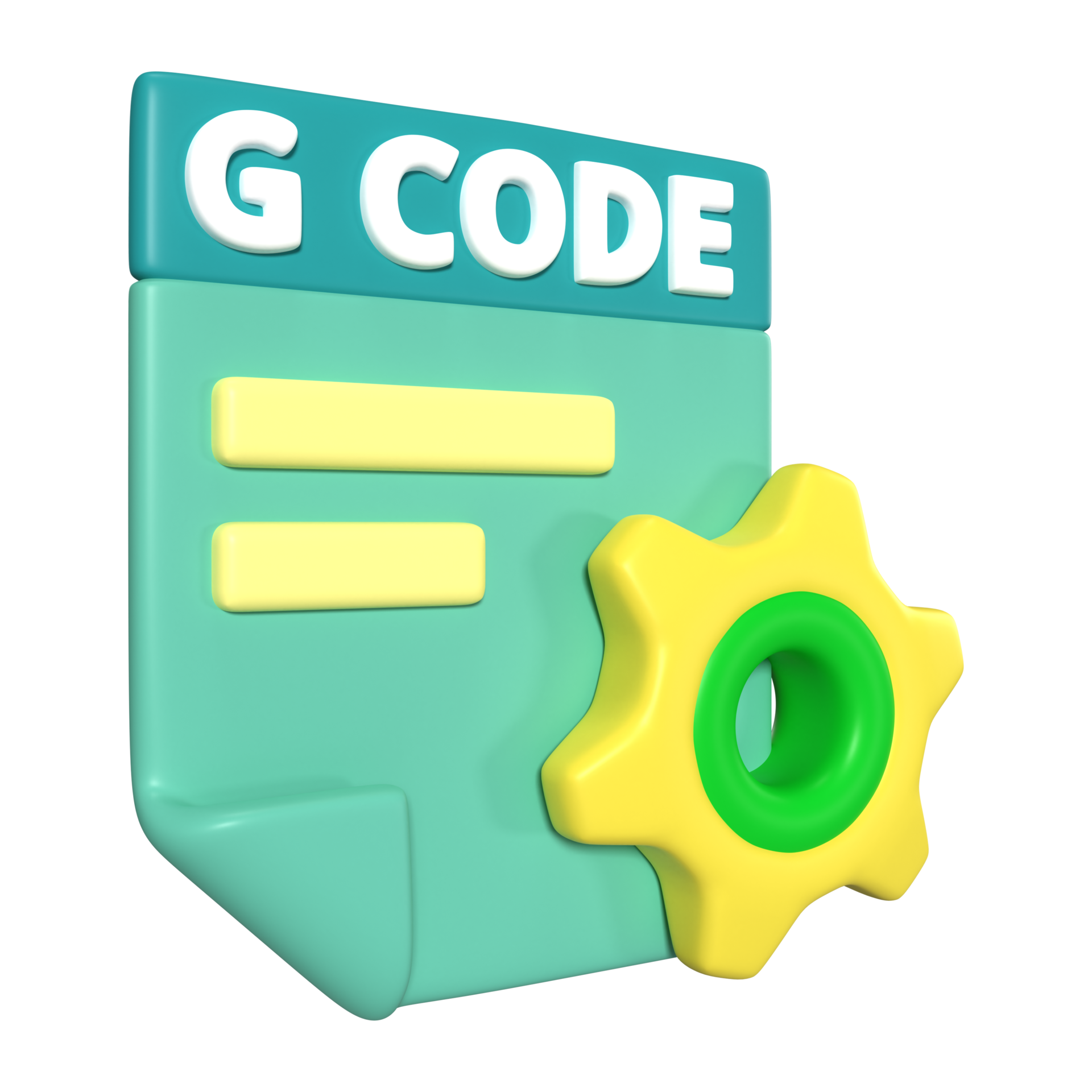 G Code File 3D Illustration Icon 34093873 PNG