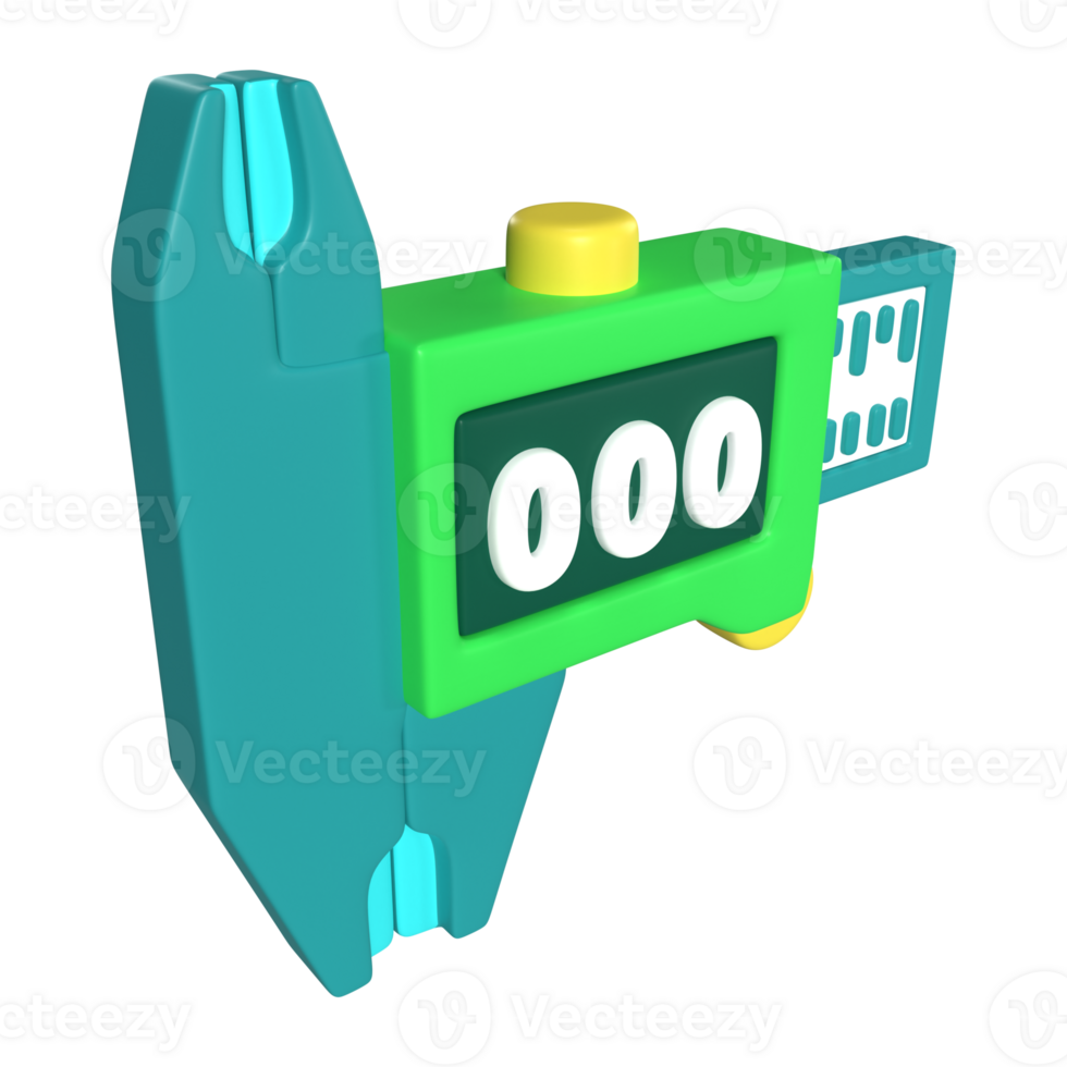 Vernier Calipers 3D Illustration Icon png