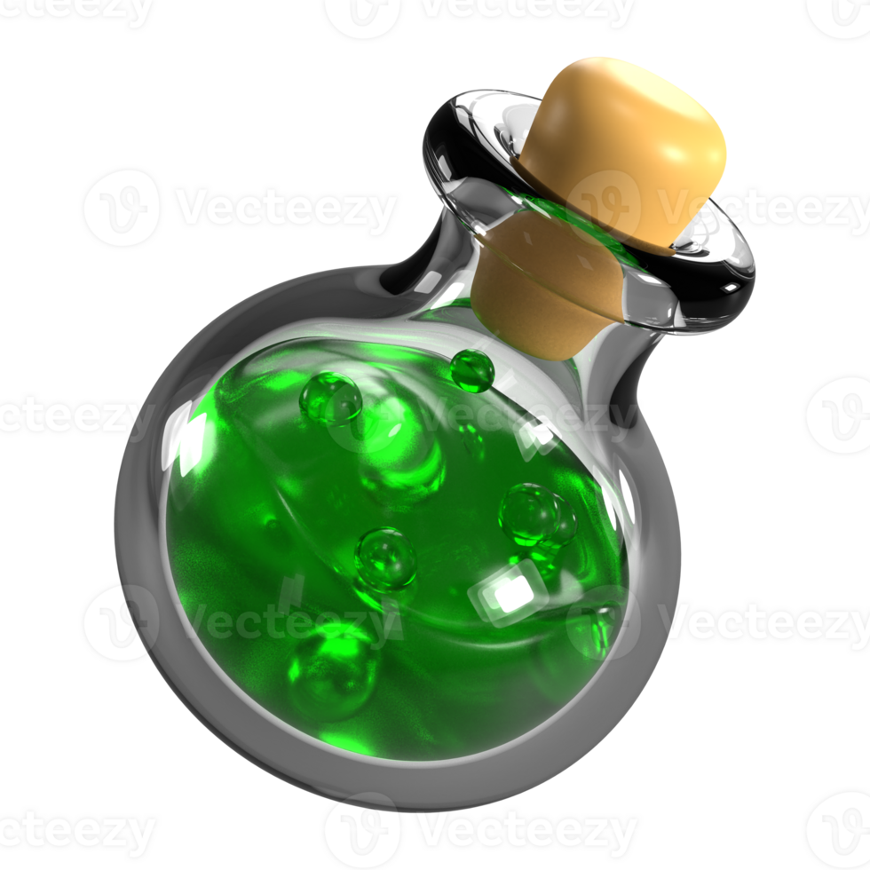 Potion Bottle 3D Illustration Icon png