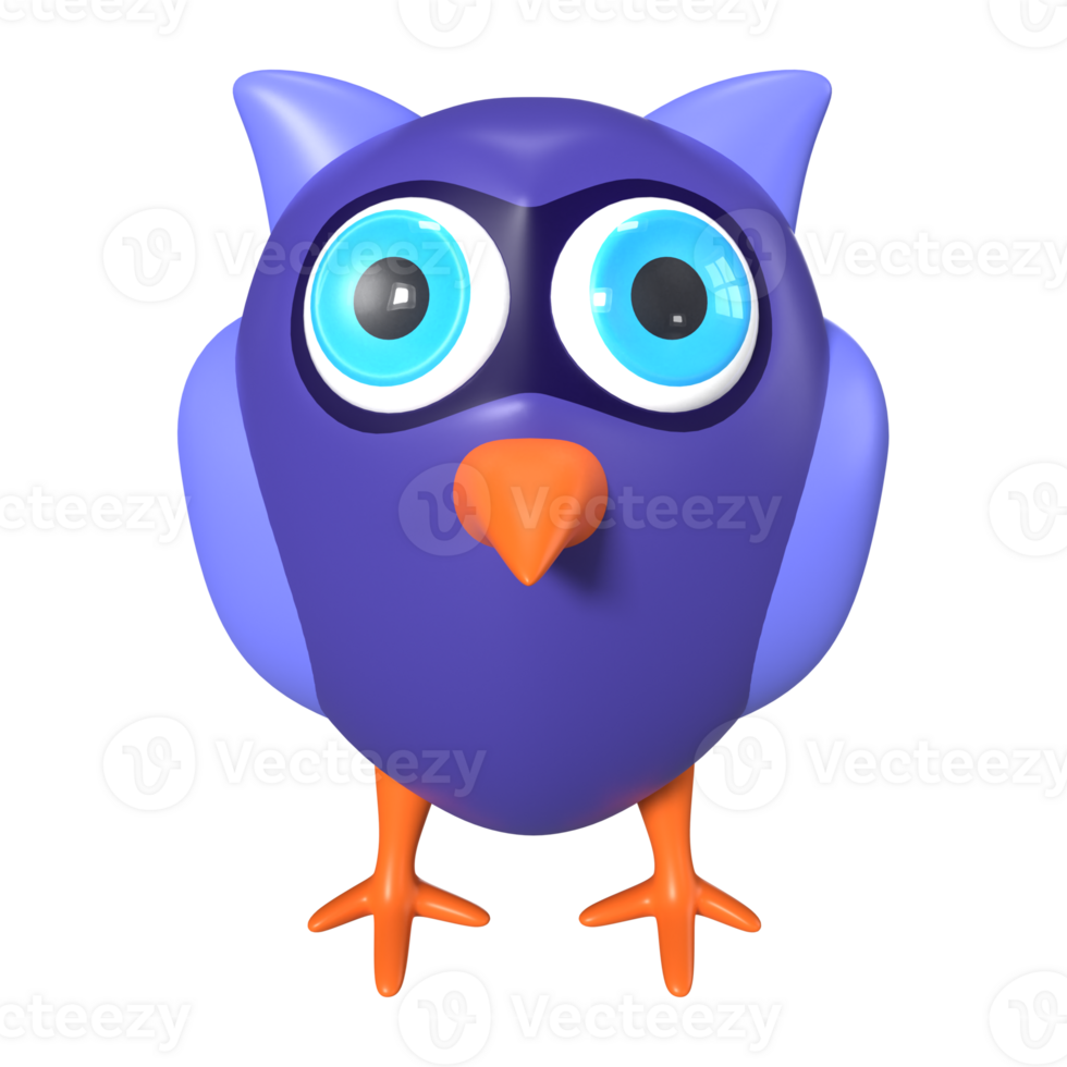 Halloween Owl 3D Illustration Icon png