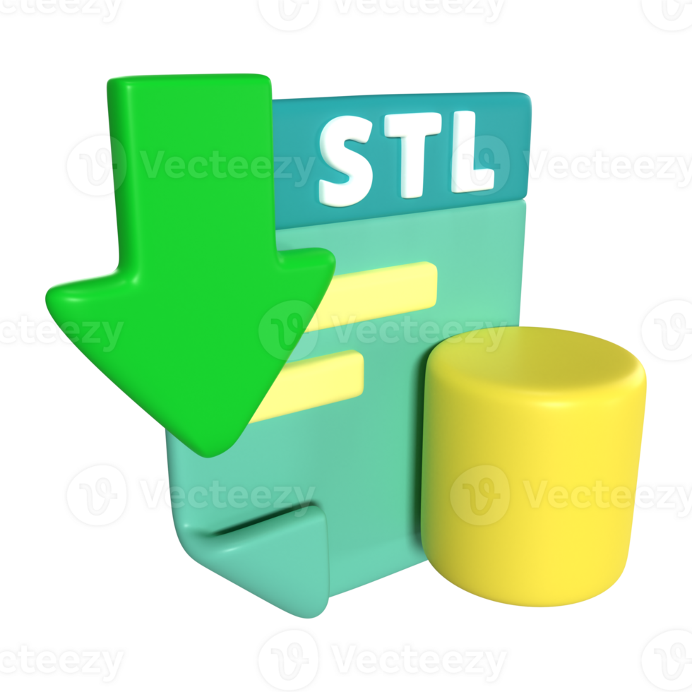 STL Download 3D Illustration Icon png